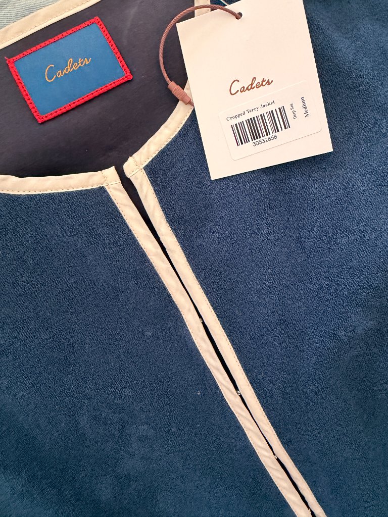 Nwt Cadets Terry Cropped Jacket, Sz M — image 2 of 4